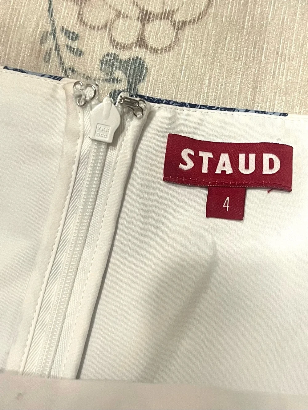 STAUD Procida Maxi Skirt / Federico Cropped Tank Set Blue Toile Size 4 / Small